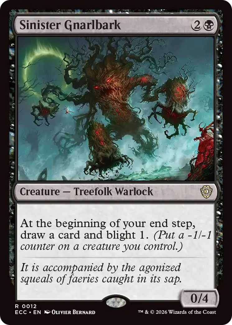 Sinister Gnarlbark [Lorwyn Eclipsed Commander] MTG Single Magic: The Gathering | Red Claw Gaming