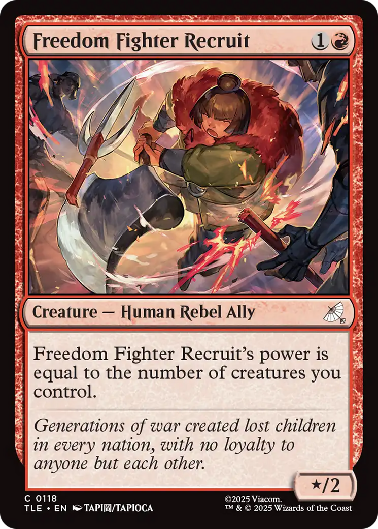 Freedom Fighter Recruit [Avatar: The Last Airbender: Eternal-Legal] MTG Single Magic: The Gathering | Red Claw Gaming