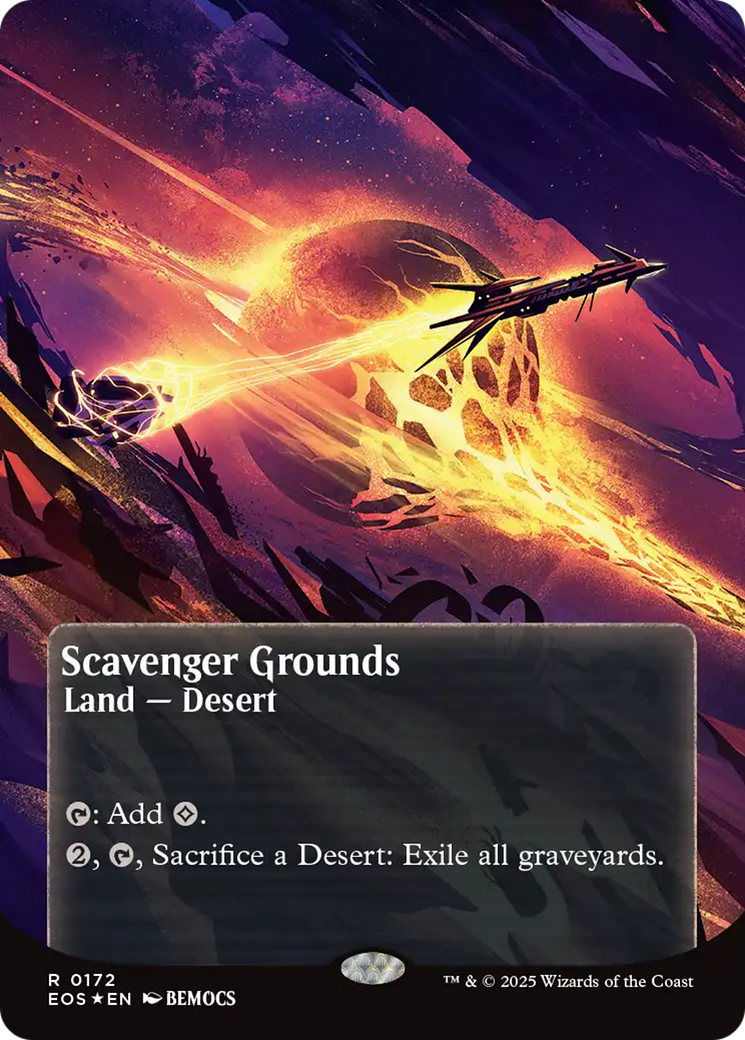 Scavenger Grounds (0172) (Borderless) (Galaxy Foil) [Edge of Eternities: Stellar Sights] MTG Single Magic: The Gathering | Red Claw Gaming