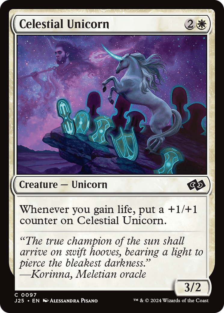 Celestial Unicorn [Foundations Jumpstart] MTG Single Magic: The Gathering | Red Claw Gaming