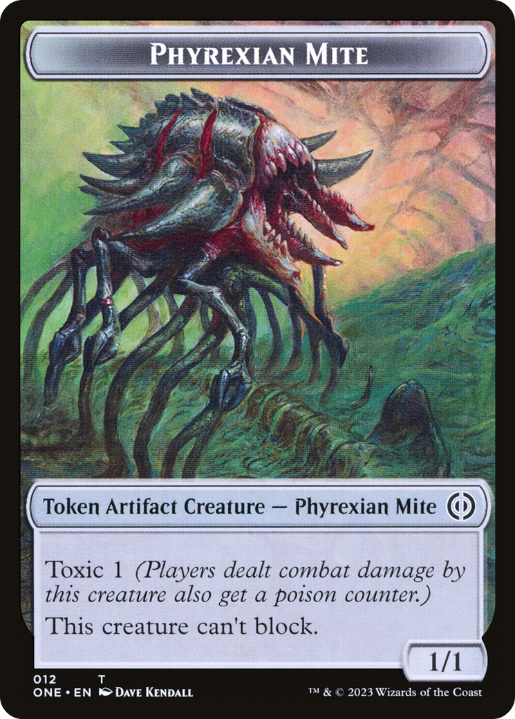 Phyrexian Mite Token (12) [Phyrexia: All Will Be One Tokens] MTG Single Magic: The Gathering    | Red Claw Gaming