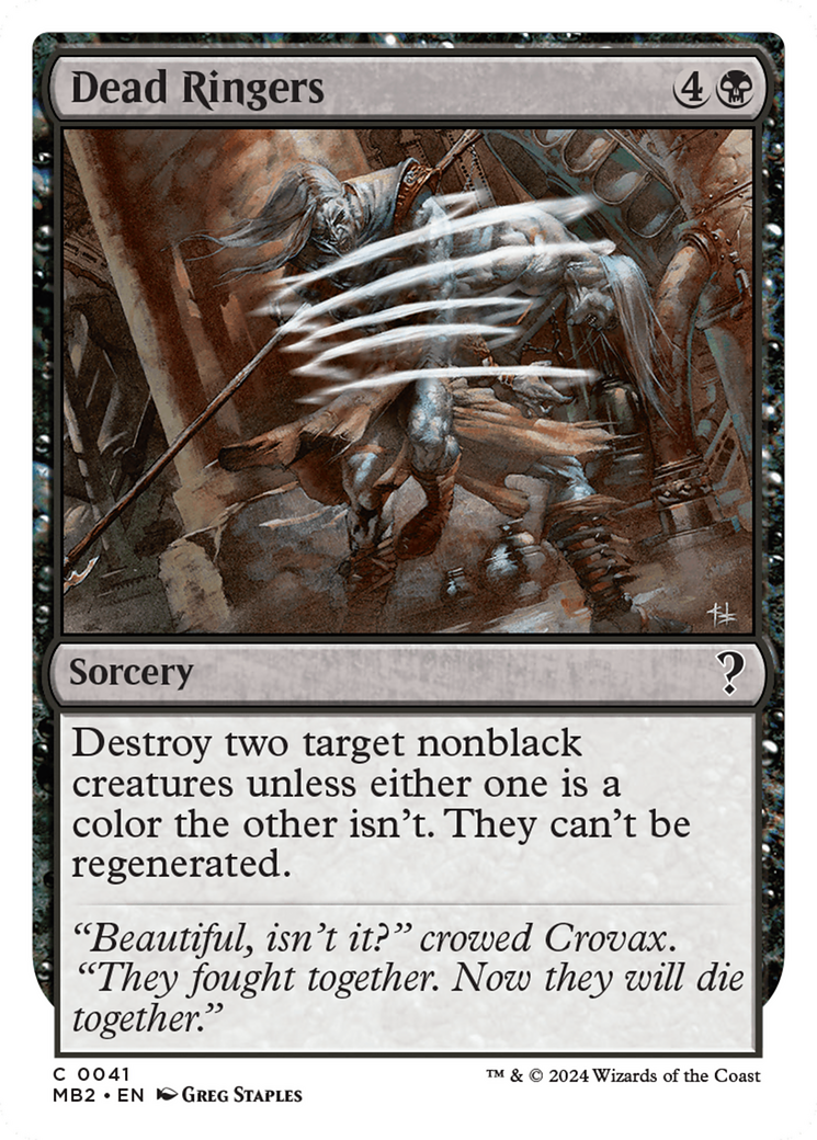 Dead Ringers (White Border) [Mystery Booster 2] MTG Single Magic: The Gathering | Red Claw Gaming