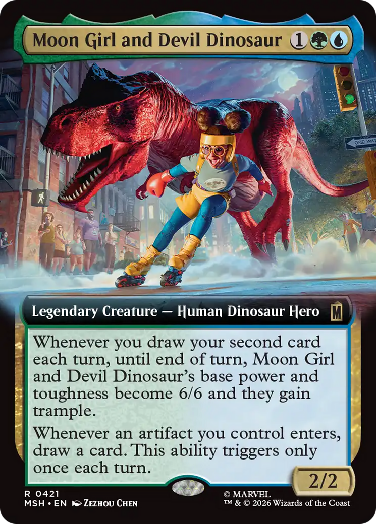 Moon Girl and Devil Dinosaur (Extended Art) [Marvel Super Heroes] MTG Single Magic: The Gathering | Red Claw Gaming