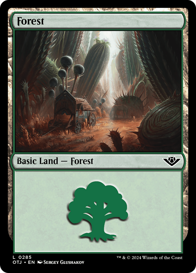 Forest (0285) [Outlaws of Thunder Junction] MTG Single Magic: The Gathering | Red Claw Gaming