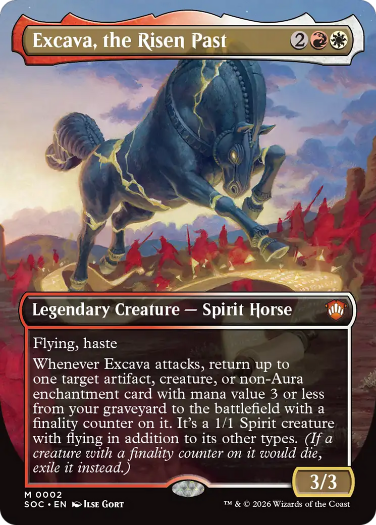 Excava, the Risen Past (Borderless) [Secrets of Strixhaven Commander] MTG Single Magic: The Gathering | Red Claw Gaming