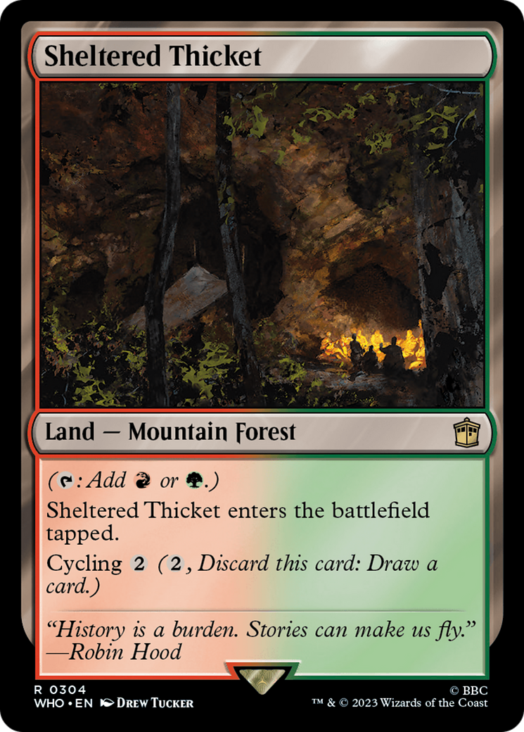 Sheltered Thicket [Doctor Who] MTG Single Magic: The Gathering | Red Claw Gaming