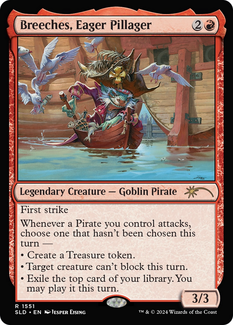 Breeches, Eager Pillager (Rainbow Foil) [Secret Lair Drop Series] MTG Single Magic: The Gathering | Red Claw Gaming