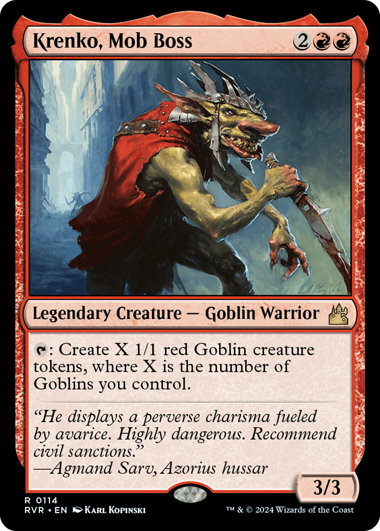 Krenko, Mob Boss [Ravnica Remastered] MTG Single Magic: The Gathering | Red Claw Gaming
