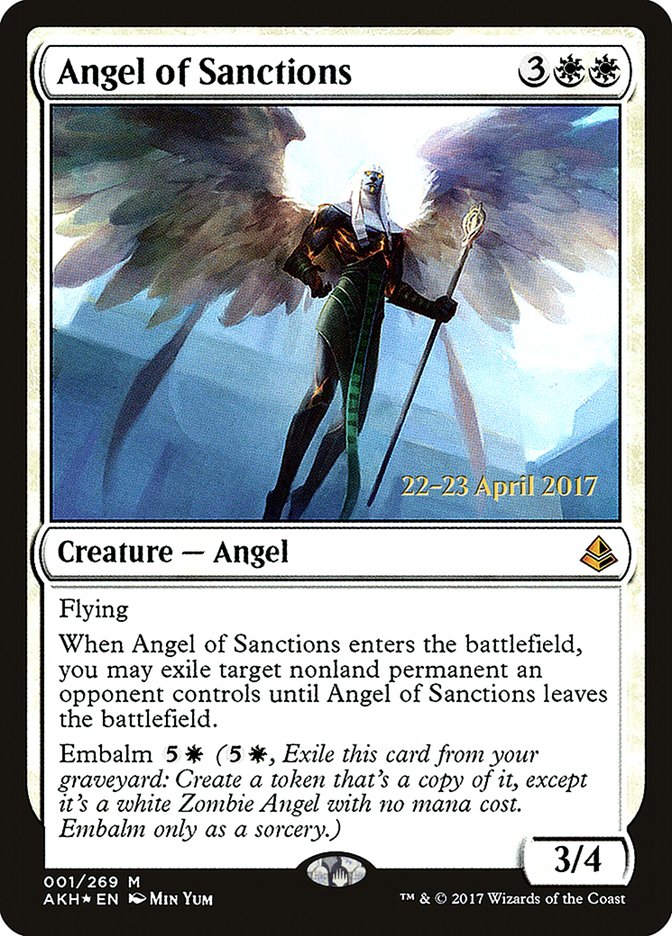 Angel of Sanctions [Amonkhet Prerelease Promos] MTG Single Magic: The Gathering | Red Claw Gaming