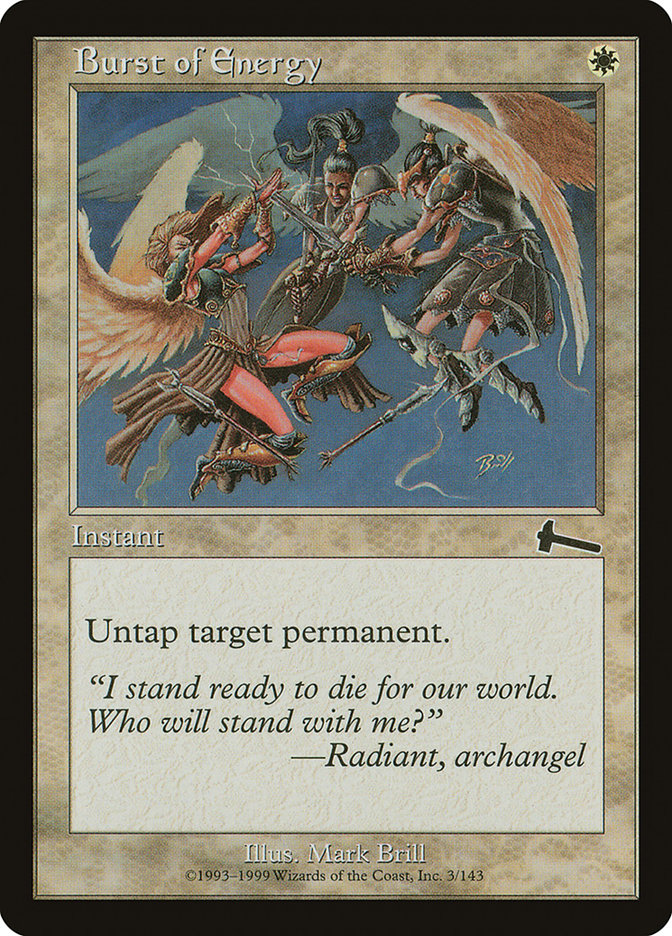Burst of Energy [Urza's Legacy] MTG Single Magic: The Gathering | Red Claw Gaming