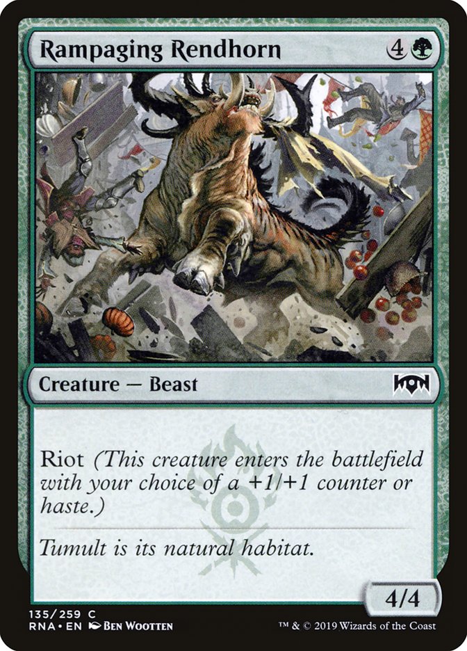Rampaging Rendhorn [Ravnica Allegiance] MTG Single Magic: The Gathering | Red Claw Gaming