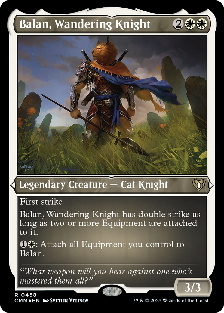 Balan, Wandering Knight (Foil Etched) [Commander Masters] MTG Single Magic: The Gathering | Red Claw Gaming