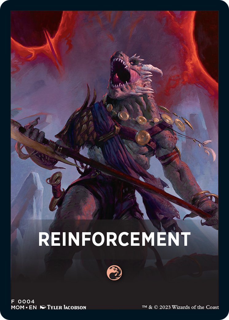 Reinforcement Theme Card [March of the Machine Tokens] MTG Single Magic: The Gathering    | Red Claw Gaming