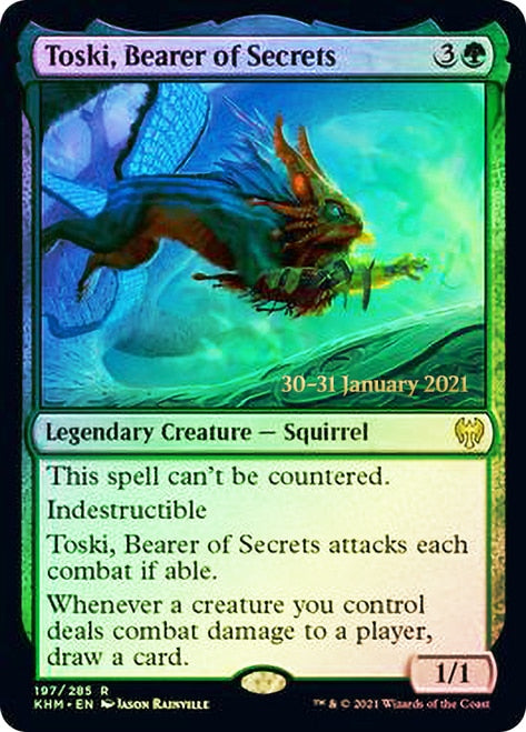 Toski, Bearer of Secrets [Kaldheim Prerelease Promos] MTG Single Magic: The Gathering | Red Claw Gaming