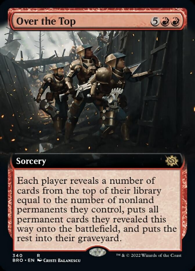Over the Top (Extended Art) [The Brothers' War] MTG Single Magic: The Gathering | Red Claw Gaming