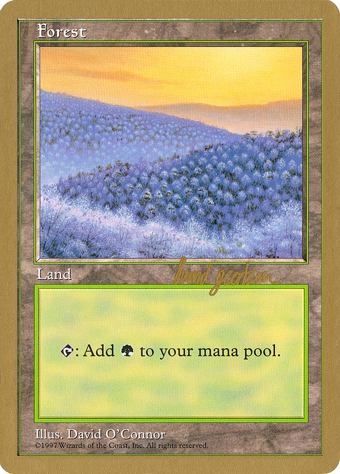 Forest (sg449) (Svend Geertsen) [World Championship Decks 1997] MTG Single Magic: The Gathering | Red Claw Gaming