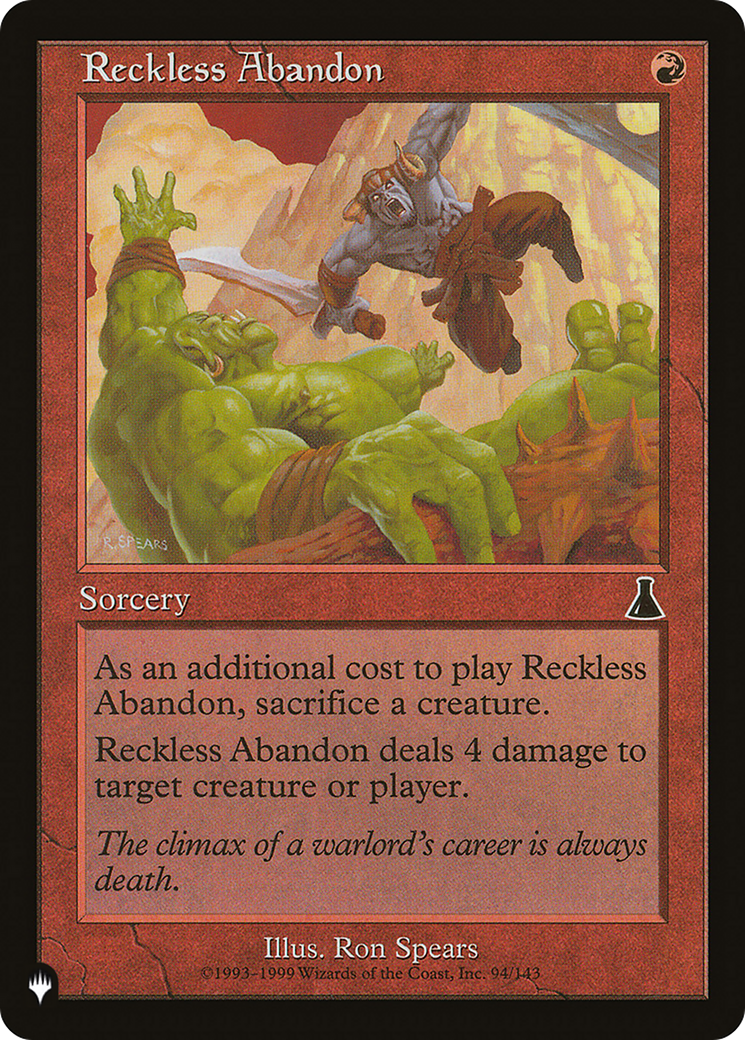 Reckless Abandon [The List] MTG Single Magic: The Gathering | Red Claw Gaming