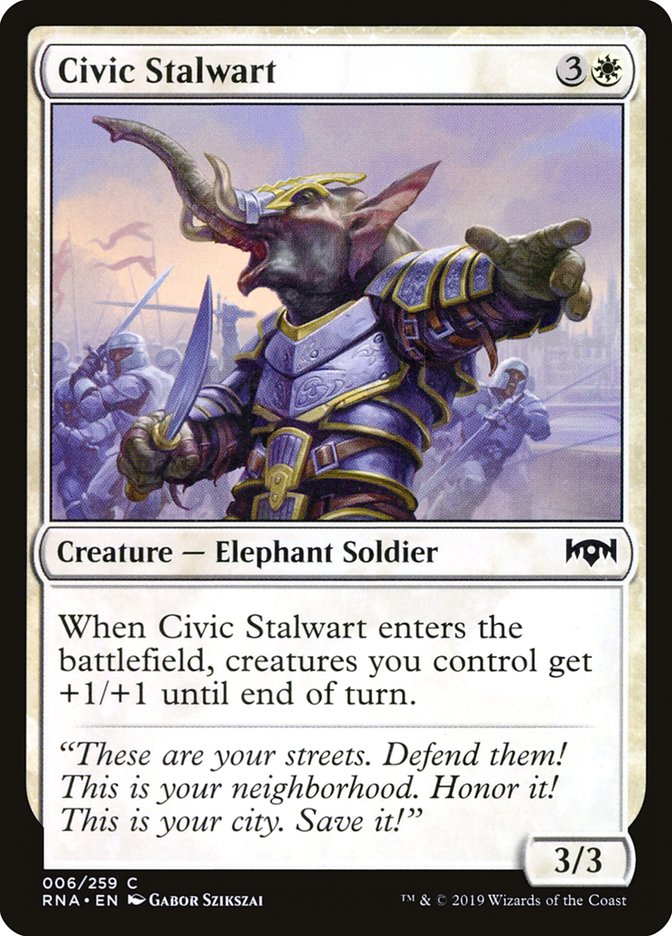 Civic Stalwart [Ravnica Allegiance] MTG Single Magic: The Gathering | Red Claw Gaming