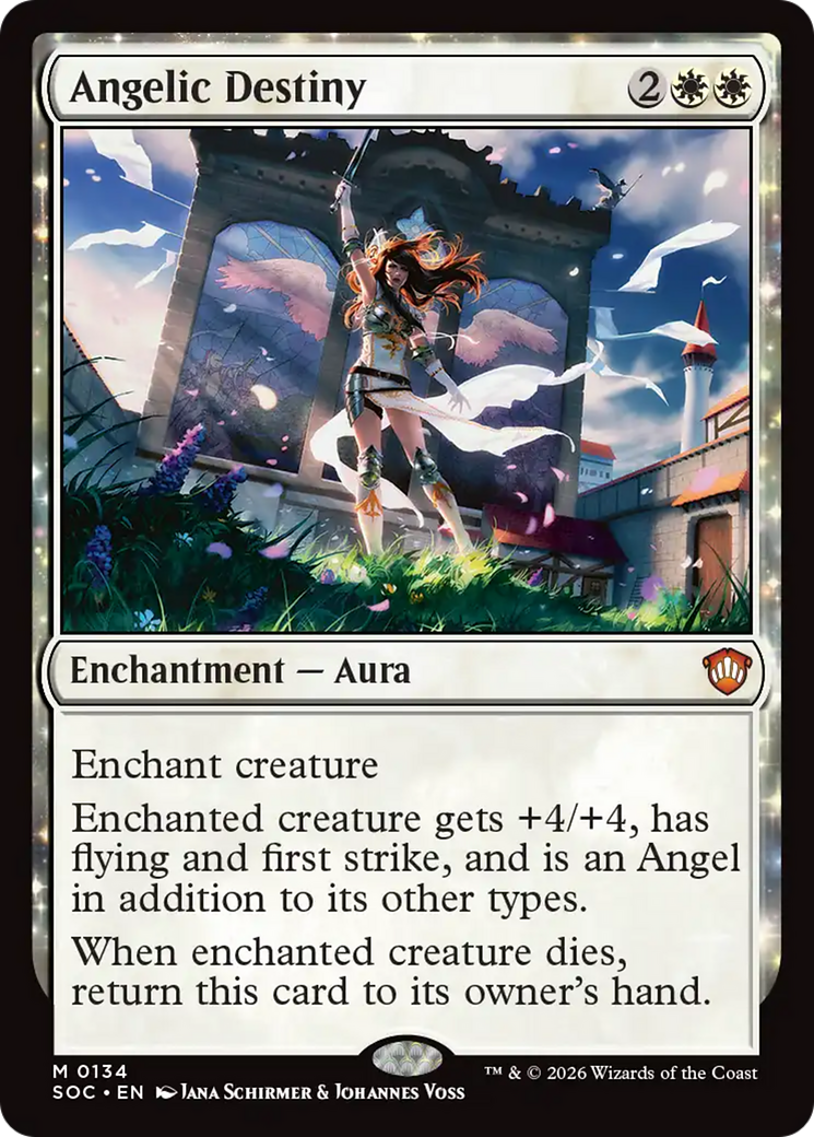 Angelic Destiny [Secrets of Strixhaven Commander] MTG Single Magic: The Gathering | Red Claw Gaming