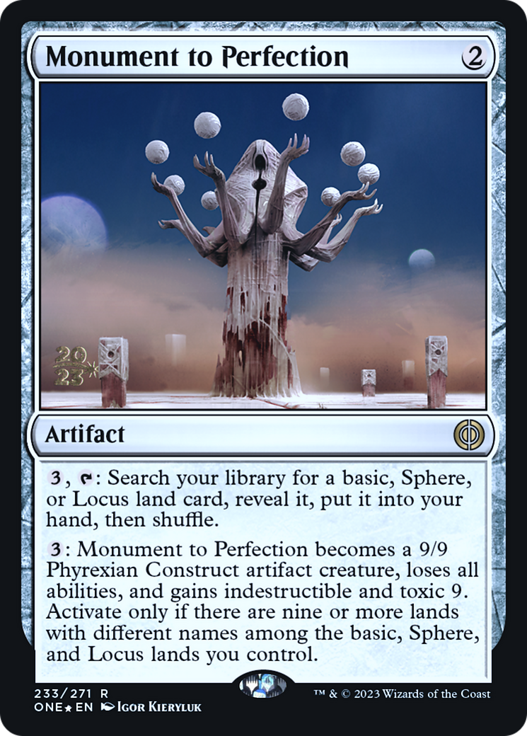 Monument to Perfection [Phyrexia: All Will Be One Prerelease Promos] MTG Single Magic: The Gathering | Red Claw Gaming