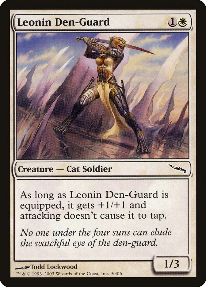 Leonin Den-Guard [Mirrodin] MTG Single Magic: The Gathering | Red Claw Gaming