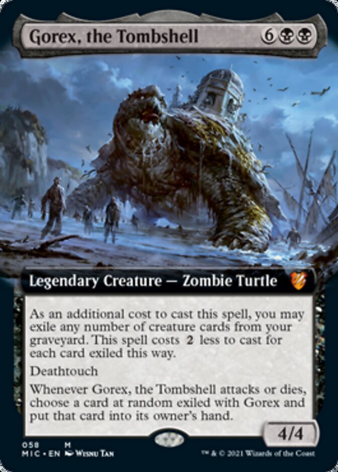 Gorex, the Tombshell (Extended Art) [Innistrad: Midnight Hunt Commander] MTG Single Magic: The Gathering | Red Claw Gaming