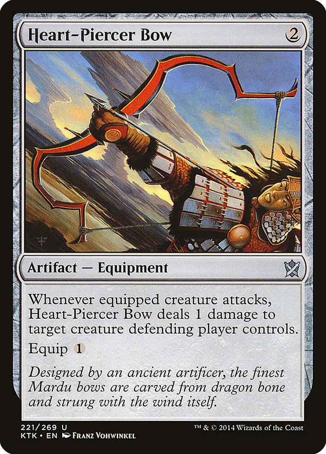 Heart-Piercer Bow [Khans of Tarkir] MTG Single Magic: The Gathering | Red Claw Gaming