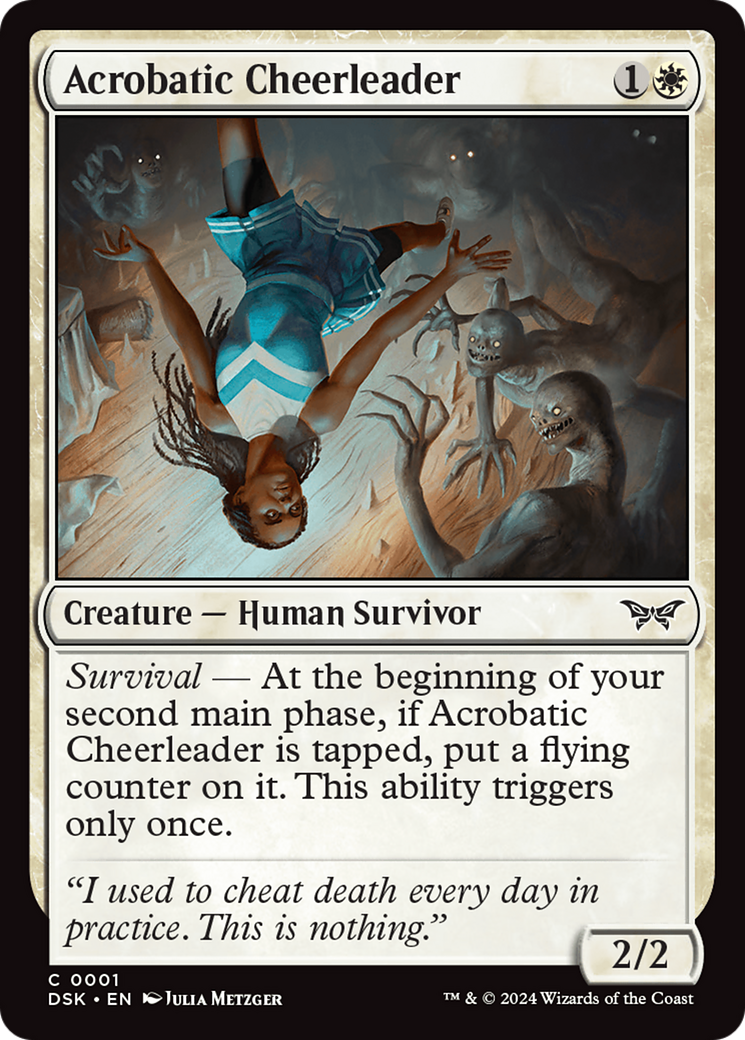 Acrobatic Cheerleader [Duskmourn: House of Horror] MTG Single Magic: The Gathering | Red Claw Gaming