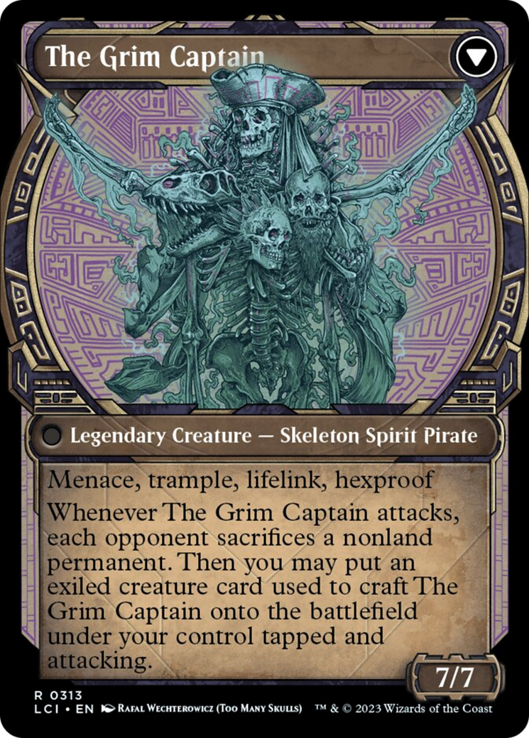 Throne of the Grim Captain // The Grim Captain (Showcase) [The Lost Caverns of Ixalan] MTG Single Magic: The Gathering    | Red Claw Gaming