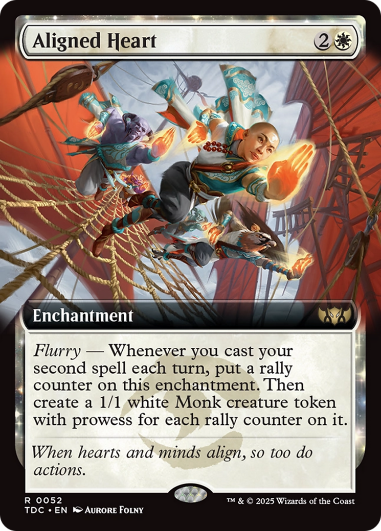 Aligned Heart (Extended Art) [Tarkir: Dragonstorm Commander] MTG Single Magic: The Gathering | Red Claw Gaming