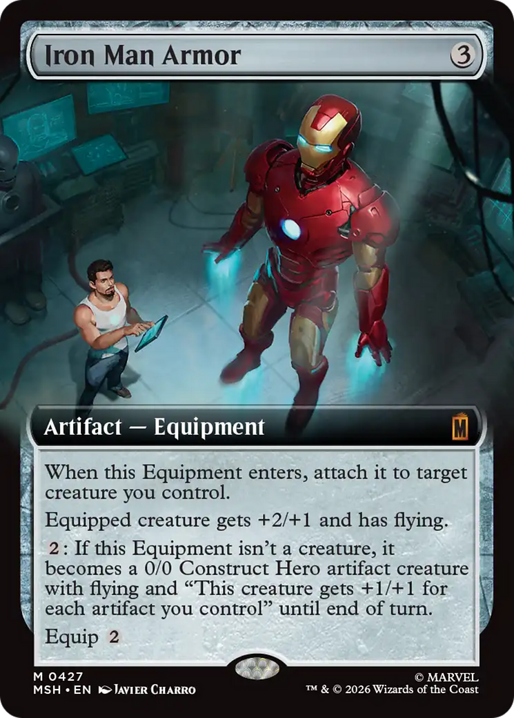 Iron Man Armor (Extended Art) [Marvel Super Heroes] MTG Single Magic: The Gathering | Red Claw Gaming