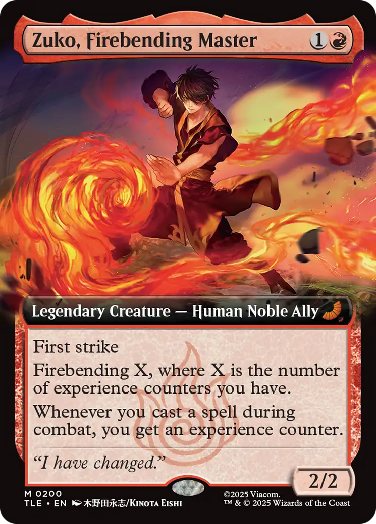 Zuko, Firebending Master (Extended Art) [Avatar: The Last Airbender: Eternal-Legal] MTG Single Magic: The Gathering | Red Claw Gaming