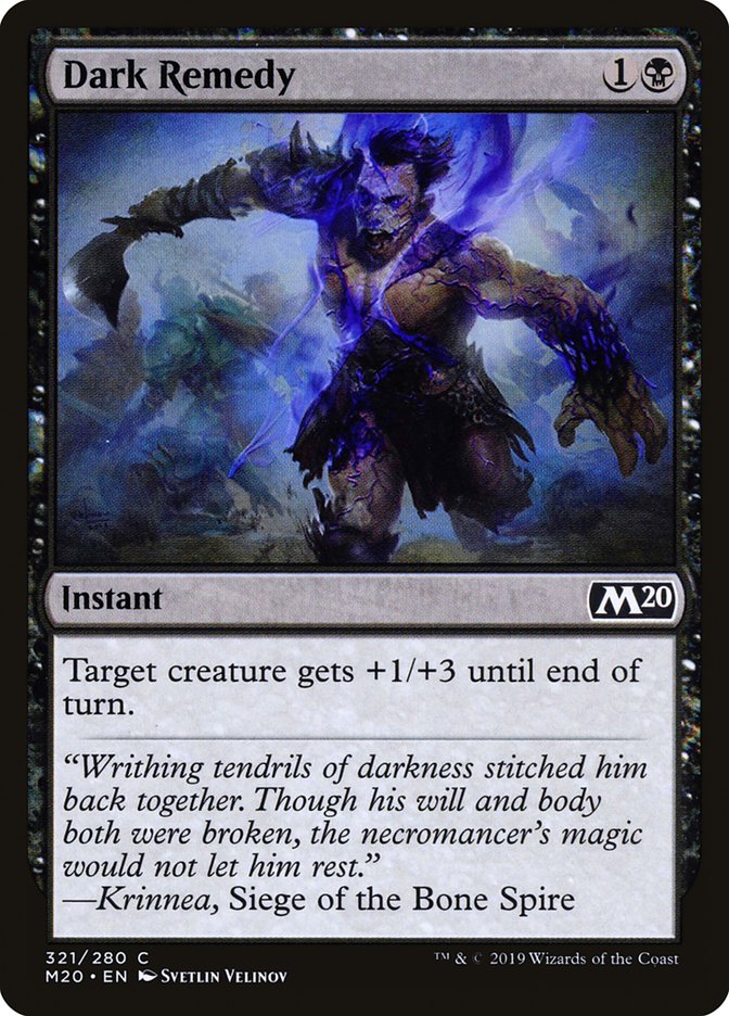 Dark Remedy [Core Set 2020] MTG Single Magic: The Gathering | Red Claw Gaming