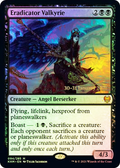 Eradicator Valkyrie [Kaldheim Prerelease Promos] MTG Single Magic: The Gathering | Red Claw Gaming