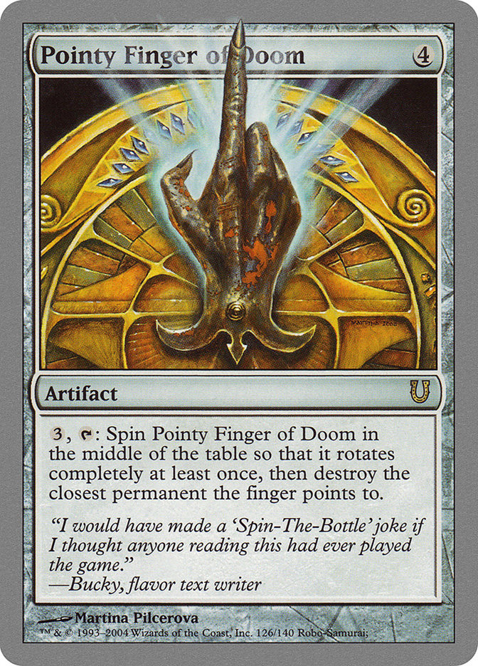 Pointy Finger of Doom [Unhinged] MTG Single Magic: The Gathering | Red Claw Gaming