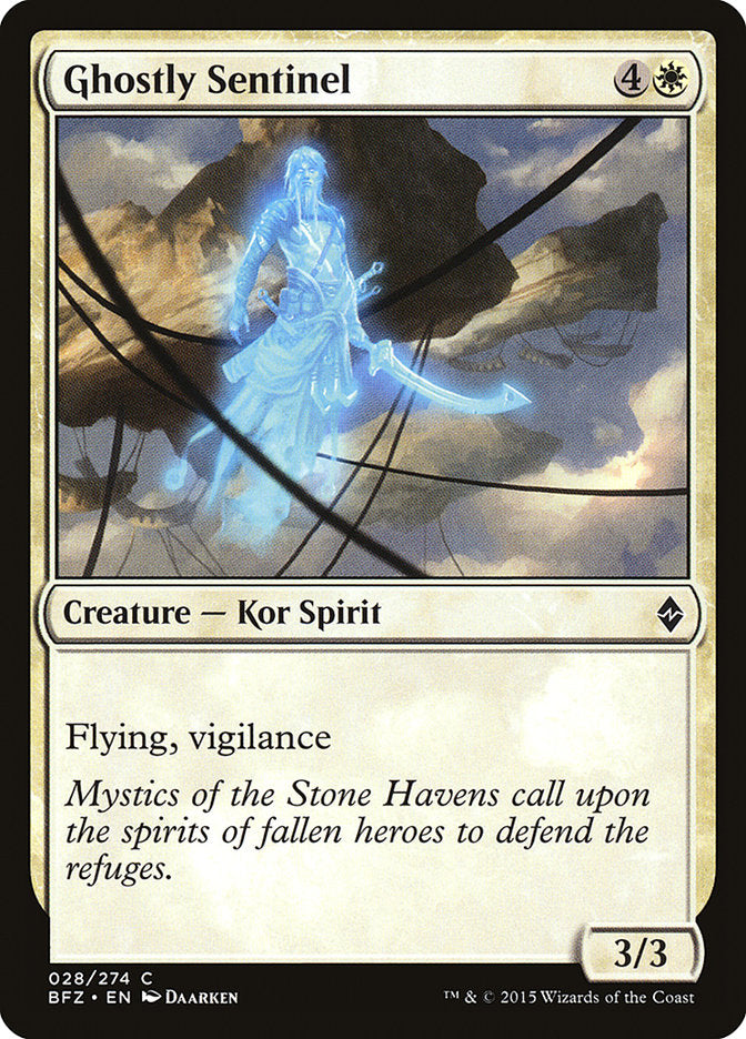 Ghostly Sentinel [Battle for Zendikar] MTG Single Magic: The Gathering | Red Claw Gaming