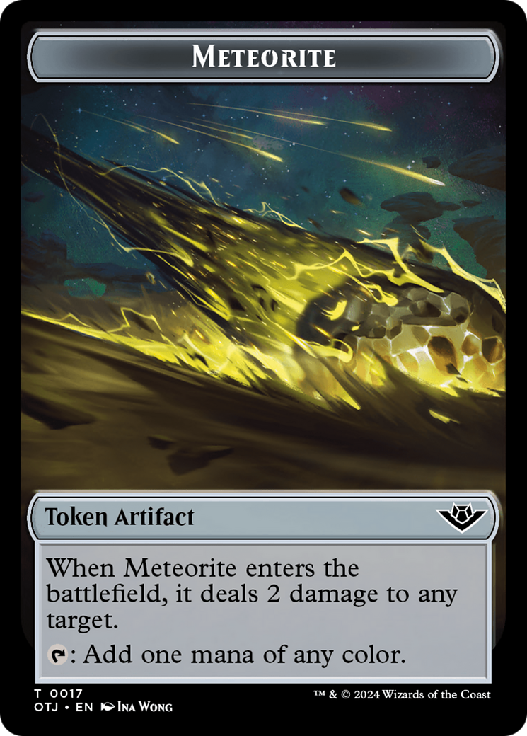 Mercenary // Meteorite Double-Sided Token [Outlaws of Thunder Junction Tokens] MTG Single Magic: The Gathering | Red Claw Gaming