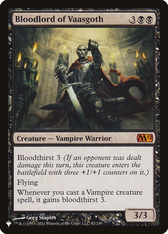 Bloodlord of Vaasgoth [The List] MTG Single Magic: The Gathering    | Red Claw Gaming