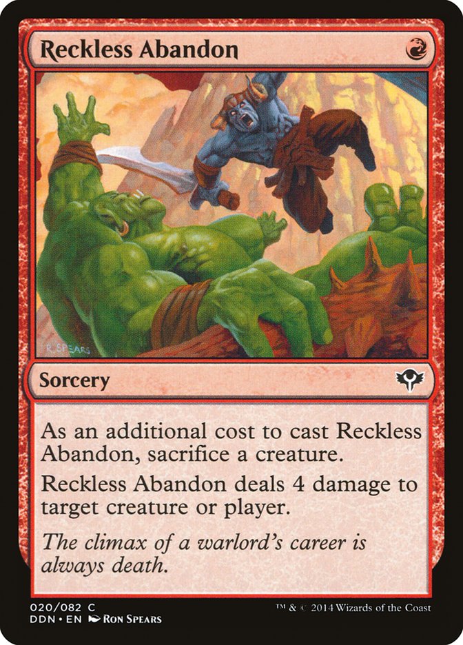 Reckless Abandon [Duel Decks: Speed vs. Cunning] MTG Single Magic: The Gathering | Red Claw Gaming