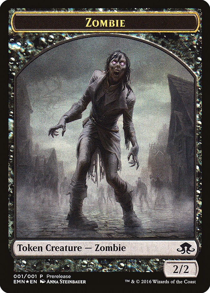 Zombie // Zombie Double-Sided Token [Eldritch Moon Prerelease Promos] MTG Single Magic: The Gathering | Red Claw Gaming