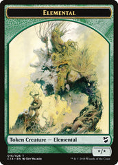 Cat Warrior // Elemental Double-Sided Token [Commander 2018 Tokens] MTG Single Magic: The Gathering | Red Claw Gaming