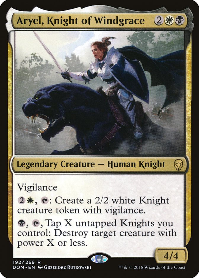 Aryel, Knight of Windgrace [Dominaria] MTG Single Magic: The Gathering | Red Claw Gaming