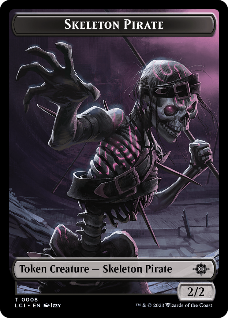 Treasure (0002) // Skeleton Pirate Double-Sided Token [Jurassic World Collection Tokens] MTG Single Magic: The Gathering | Red Claw Gaming