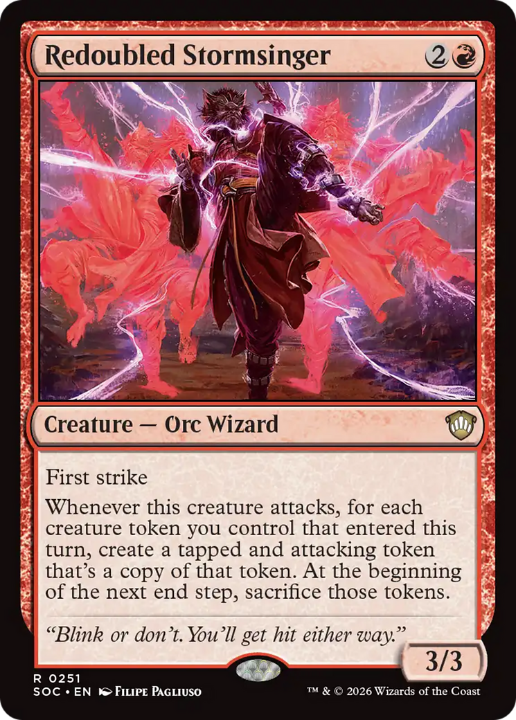 Redoubled Stormsinger [Secrets of Strixhaven Commander] MTG Single Magic: The Gathering | Red Claw Gaming