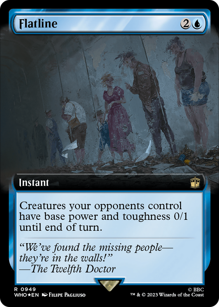 Flatline (Extended Art) (Surge Foil) [Doctor Who] MTG Single Magic: The Gathering | Red Claw Gaming