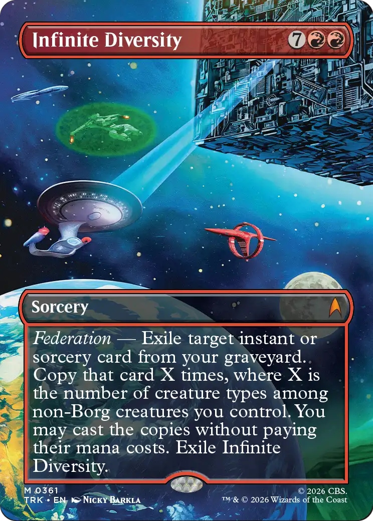 Infinite Diversity (Borderless) [Star Trek] MTG Single Magic: The Gathering | Red Claw Gaming