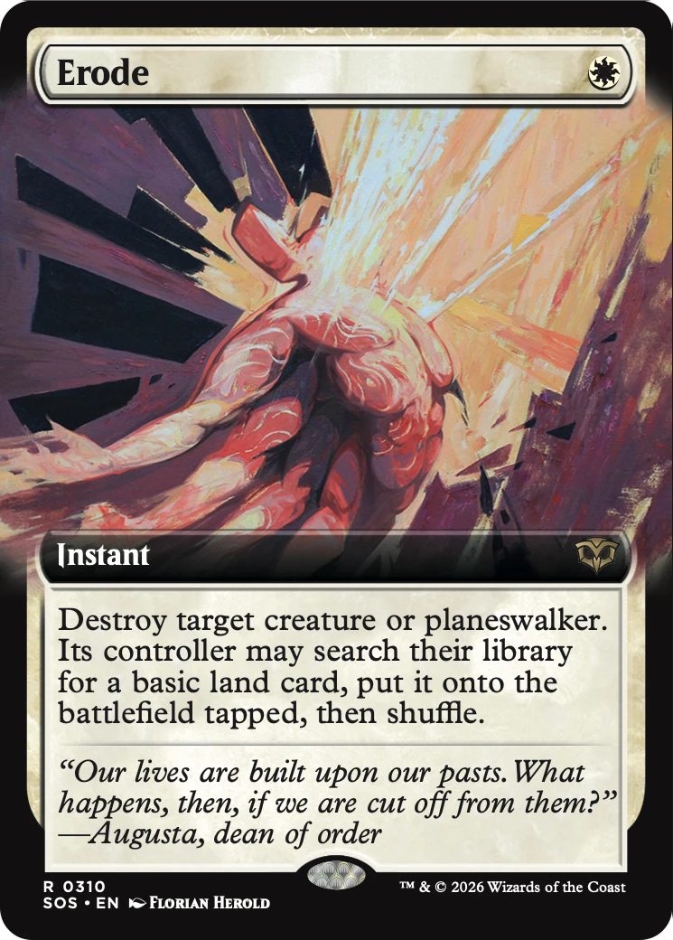 Erode (Extended Art) [Secrets of Strixhaven] MTG Single Magic: The Gathering | Red Claw Gaming