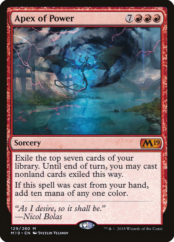 Apex of Power [Core Set 2019] MTG Single Magic: The Gathering | Red Claw Gaming