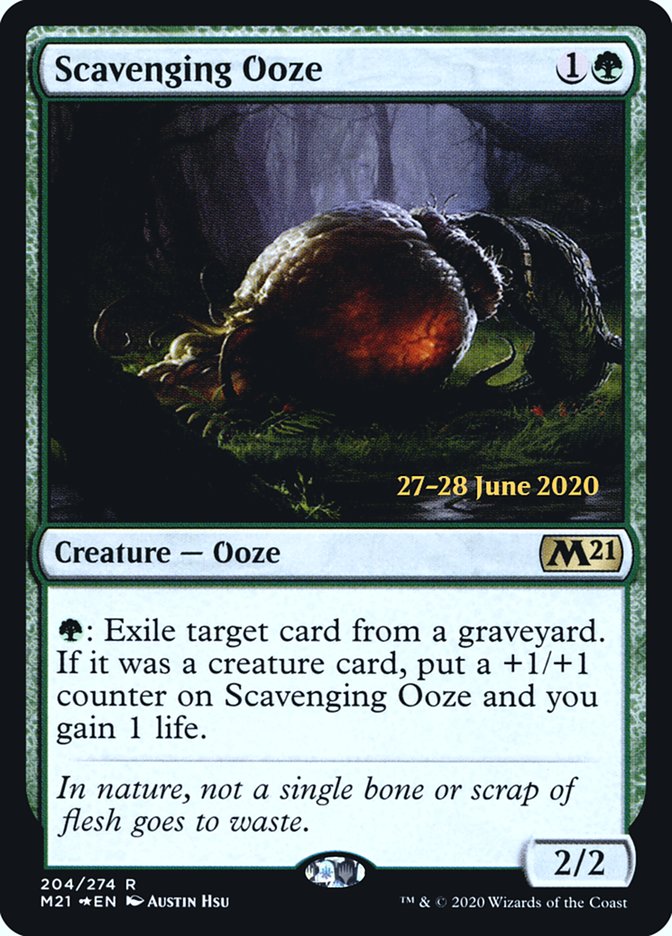 Scavenging Ooze [Core Set 2021 Prerelease Promos] MTG Single Magic: The Gathering | Red Claw Gaming