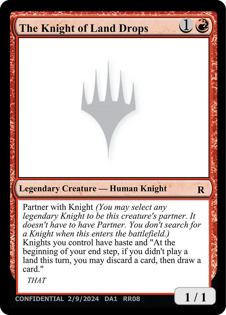 The Knight of Land Drops [Unknown Event] MTG Single Magic: The Gathering | Red Claw Gaming